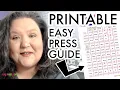 Your Cricut Heat Guide - Printable Easy Press Settings
