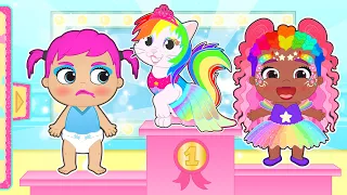 BEBÉS ALEX Y LILY 🌈 Sesiones de Belleza y Cambios de Look Arcoíris 💄 Recopilación