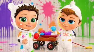 Balloon Painting What Color Can I Make MORE Messy Learning Songs Joy Joy World
