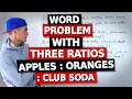 QMS 110 Ryerson University - Word Problem Dealing With Three Ratios