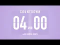 4 Minute Countdown Timer Flip Clock with Bell Alerts