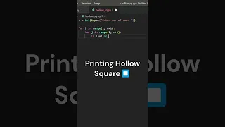 How to Print a Hollow Square in Python
