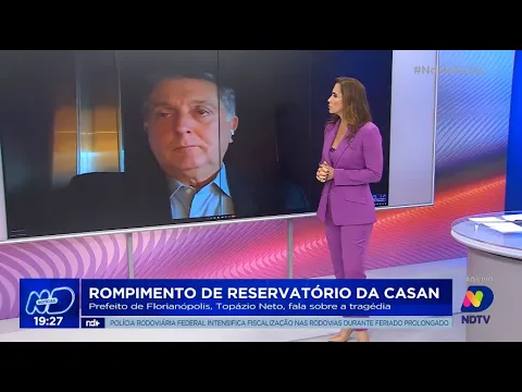 Rompimento de reservatório da Casan: prefeito de Florianópolis, Topázio Neto, fala sobre a tragédia