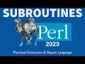 Perl - Subroutines 2023