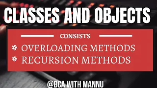Overloading Methods Java Language BCAwithMannu
