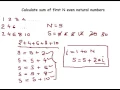 Java program to calculate sum of first N even natural numbers