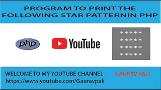 Print Star Pattern Type 1 In PHP Nested Loop In PHP For CS IT BCA MCA IGNOU Students