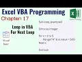 Loop in VBA For Next Loop VBA Programming Tutorial Chapter 17