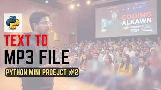 Python Text to Speech in Just 3 Lines of Code gTTS Library Tutorial Python Project Hindi