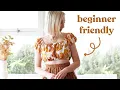 DIY Gathered Top From Just 4 Rectangles of Fabric Step-By-Step Sewing Tutorial