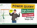 Power Query How to Duplicate Rows and Split Amounts