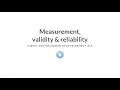 R Tutorial Measurement validity reliability