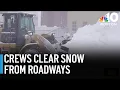 Crews deal with snow blizzard dumped across Mass