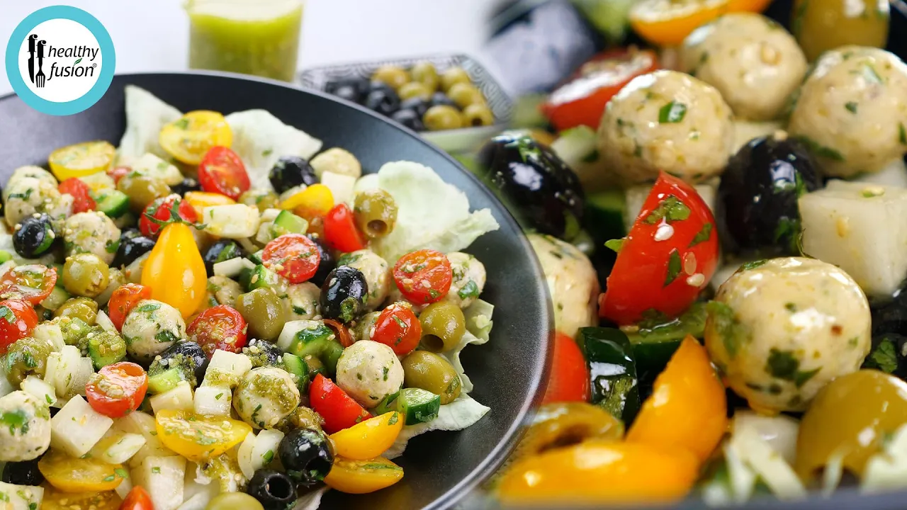 Chicken Kafta Salad with GM Salad Dressing - Ramadan Special Recipe By Healthy Food Fusion