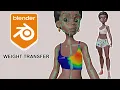 How to Transfer Vertex Weights with Data Transfer Modifier