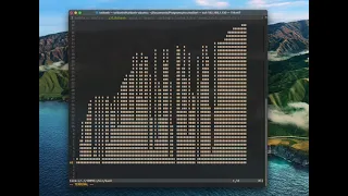 simple ncurses sorting visualizer