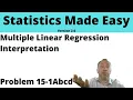 Statistics Module 15 V2 - Multiple Linear Regression Problem 15-1Abcd