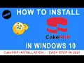 How To Install CakePHP 4 in Windows 10 CakePHP Installation Tutorial in 2024 CakePHP 4