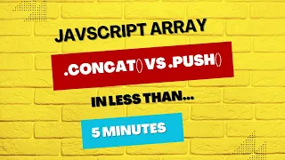 Javascript Array concat vs push from a Silicon Valley Frontend Engineer