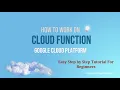 Google Cloud Function Quick tutorial with cloud storage