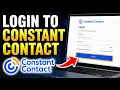 How to login to Constant Contact - Easy Tutorial