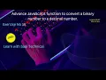 Lecture No 56 JavaScript function to convert a binary number to a decimal number
