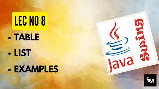 JFrame Java JTable JScrollPane JList Concept Lecture 8