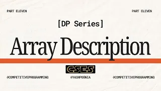 Array Description CSES DP with Adjacency Constraints Count Valid Arrays Efficiently