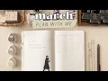 Plan With Me March 2022 Minimalist Bullet Journal Setup in my A5 Stalogy