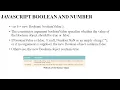 UNIT 5 Boolean and Number object