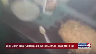 surfaces of Oklahoma County Jail inmates cooking smoking inside cell