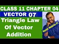 Class 11 chap 04 Vector 07 Triangle Law Of Vector Addition Triangle Law Vectors