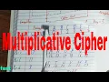 Multiplicative cipher encryption Multiplicative cipher Multiplicative cipher example