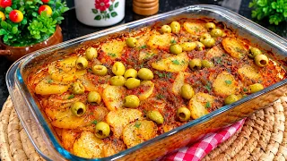 مطبخ ام وليد/ بطاطا في الفرن بدون لحوم تقطر بالبنة 😋😍🥰.