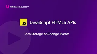 27 localStorage onChange Events