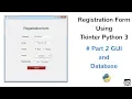Registration Form Using Tkinter Python 3 2 Database Connectivity