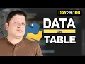 Show Data in a Table through Python