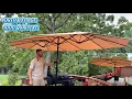 15ft Large Patio Umbrella with Base Included