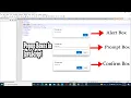 Popup boxes in java script alert box prompt box confirm box in urdu
