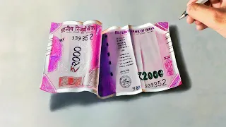 3d drawing hyper realistic 2000 note drawing so realistic