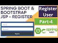 Register User using Spring Boot REST Bootstrap JSP Java Web App Development CRUD