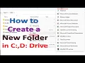 How to Creating New Folder in C D Drive in Windows 11
