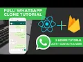 Full WhatsApp Clone with React Native expo and Firebase