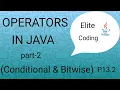 Operators in Java Conditional and Bitwise Operators Java Course in Telugu part-13 2