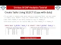 05 CREATE Table using SELECT DROP DELETE in Native HANA