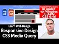 Create a Responsive Website from scratch Quickly and easily use Media Query CSS lesson Free styling