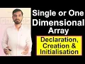 Arrays In Java - Single Dimensional One Dimensional Array by Deepak