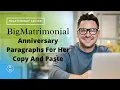 Anniversary Paragraphs For Her Copy And Paste - BigMatrimonial