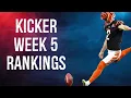 Top 12 Kicker Rankings Week 5 Fantasy Football