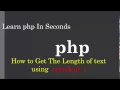 PHP How To Get the Number of Characters The Text Contain